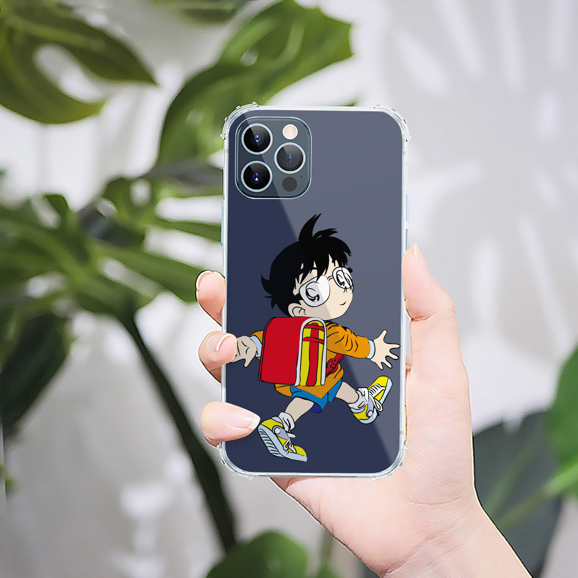 （画像用） 名探偵コナン 江戸川 コナン Detective Conan Conan Edogawa 【iPhone 12シリーズ対応】透明スマホケース（クリアソフトケース）